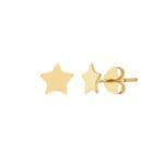 Star Stud Earrings 14k yellow gold
