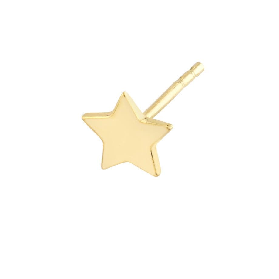 Star Stud Earrings 14k yellow gold