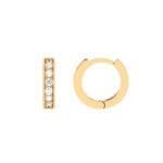 Diamond 10mm Huggie Hoops