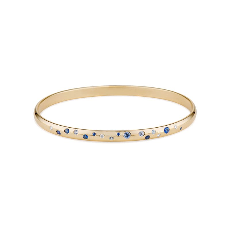 Sapphire and Diamond Galaxy Bangle