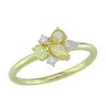 Fancy Color Diamond Cluster Ring