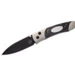 A200-1B Engravable knife with a One-hand button lock system and Stainless steel pocket clip. Dimensions: Blade 2.63" (66.8mm) Handle 3.25" (82.5mm) Overall open 5.88" (149mm)