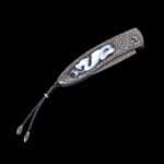 The Monarch Mist by William Henry B05 MIST inlaid with carved banded agate scales featuring a dragon.