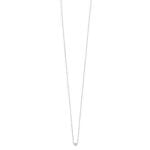 Diamond Solitaire Bezel Necklace - 18k white gold with a .10ct round brilliant diamond on a 16 inch cable chain that is 1.3mm.