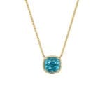 Blue Zircon Luna Necklace