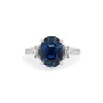 Sapphire Trellis Diamond Ring
