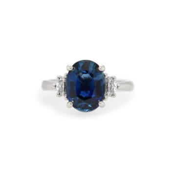 Sapphire Trellis Diamond Ring