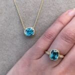 Zircon Brown Goldsmiths set