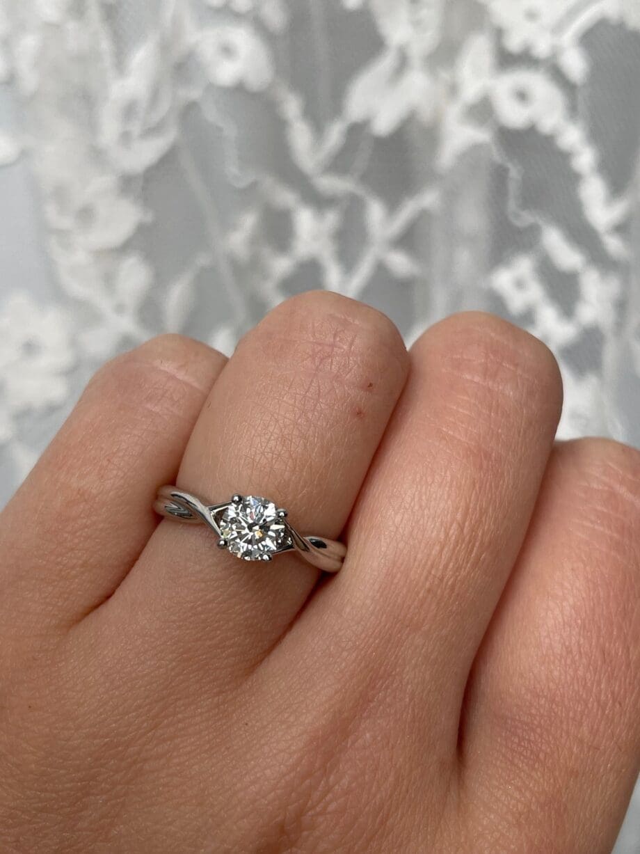 Madison Platinum Solitaire Ring