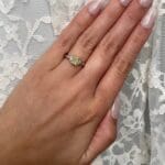 Radiant Yellow and Halfmoon Diamond Ring