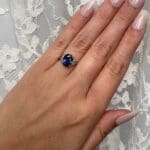 Sapphire Lyric Ring in Platinum