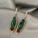 210-00331 Azurite Malachite Earrings 2