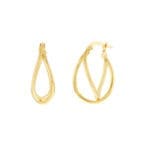 Oval Double hoop TM000700-8 14k yellow gold