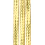 Triple Snake Chain Earrings yellow gold post earrings. Up close view of all three strands
