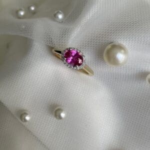 Hot Pink Sapphire Ring