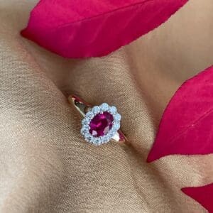 Ruby Halo Ring 2