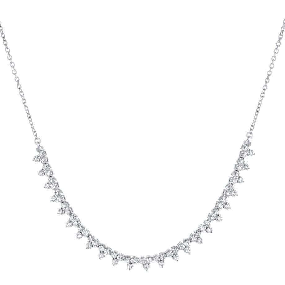 Radiant Trio Cluster Necklace
