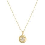 Pave' Diamond Heart Medallion Pendant