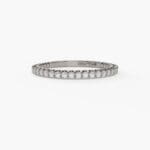 14K White Gold Diamond Band with U-Prong Setting – 0.35cttw