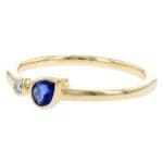 Toi et Moi Ring with Sapphire & Diamond side view