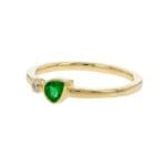 Toi et Moi Ring with Emerald & Diamond