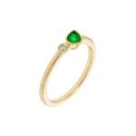 Toi et Moi Ring with Emerald & Diamond