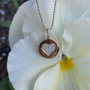 Pave Diamond Heart Pendant