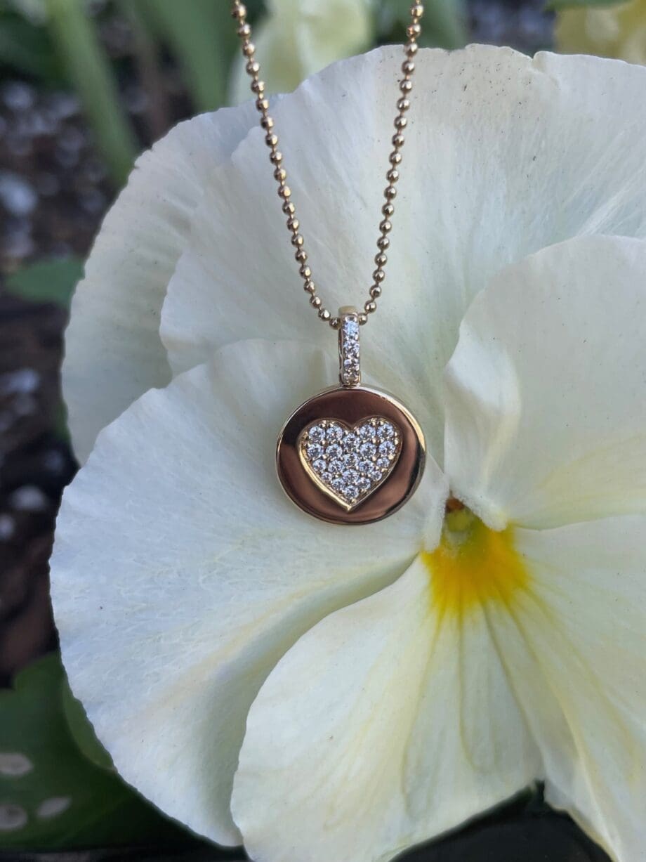 Pave Diamond Heart Pendant