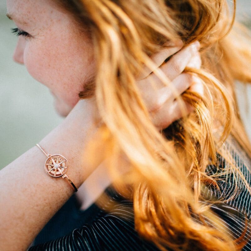 Compass Rose Spin Bracelet Made in Maine