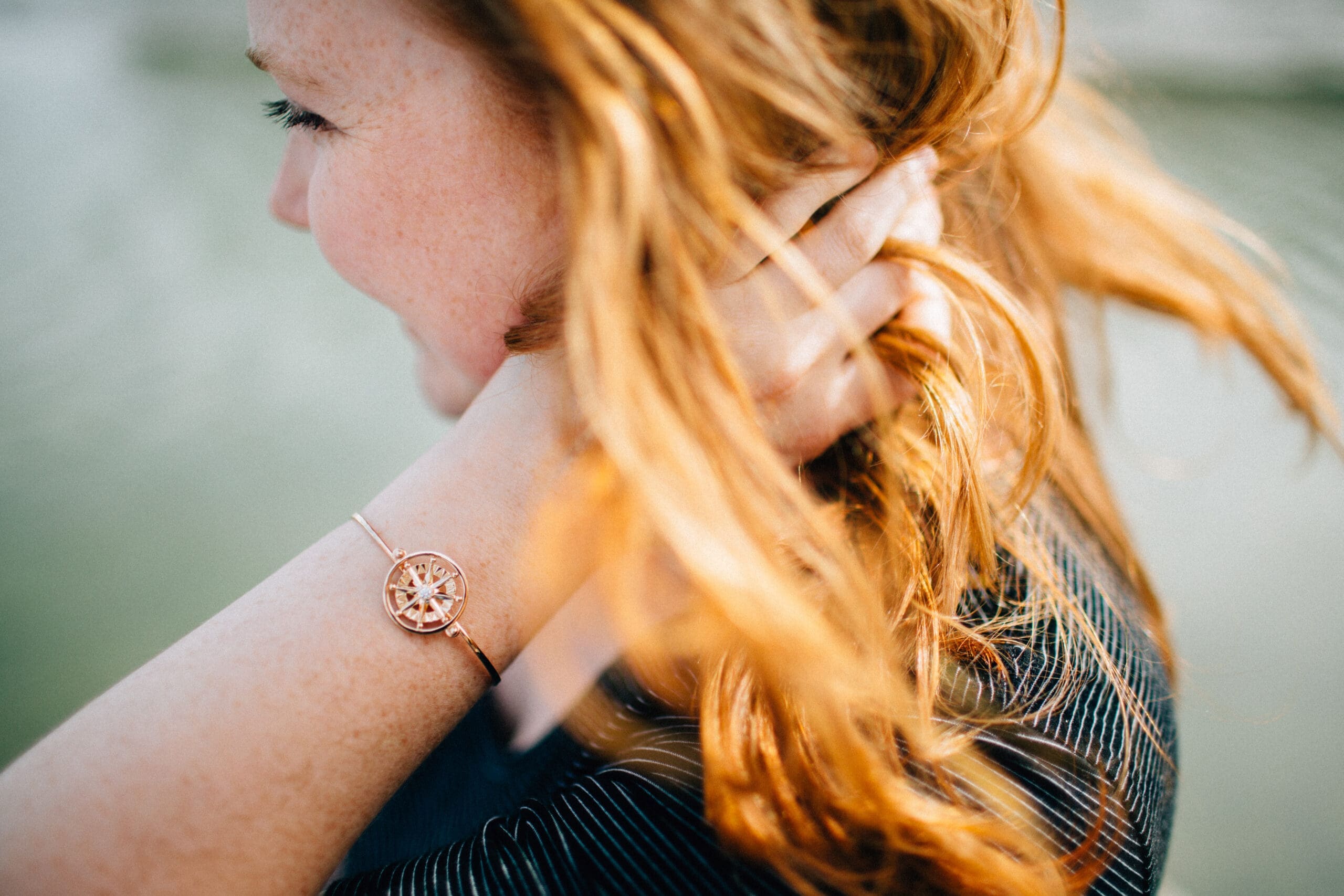 Compass Rose Spin Bracelet Made in Maine