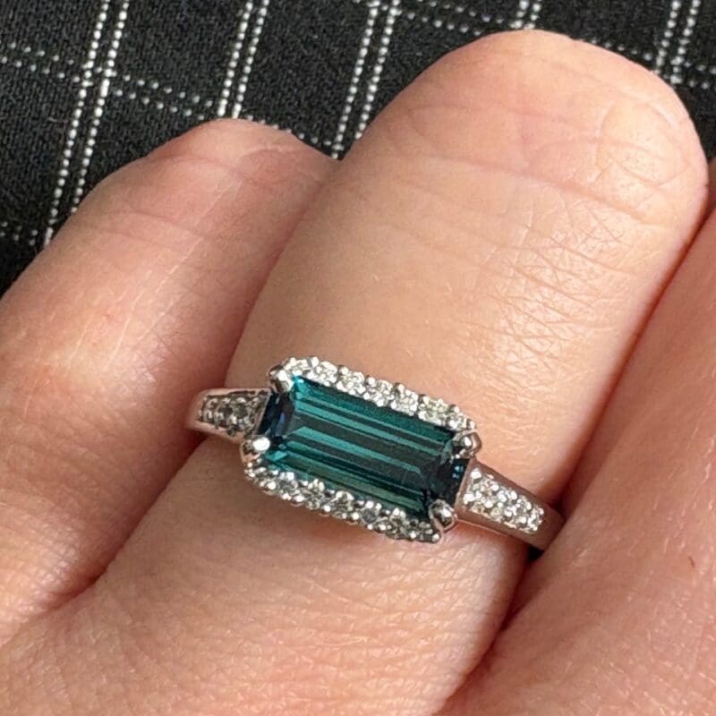 Indicolite Tourmaline New Horizon Ring Made in Maine