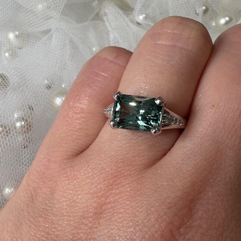 Maine Tourmaline & Diamond New Horizon Ring