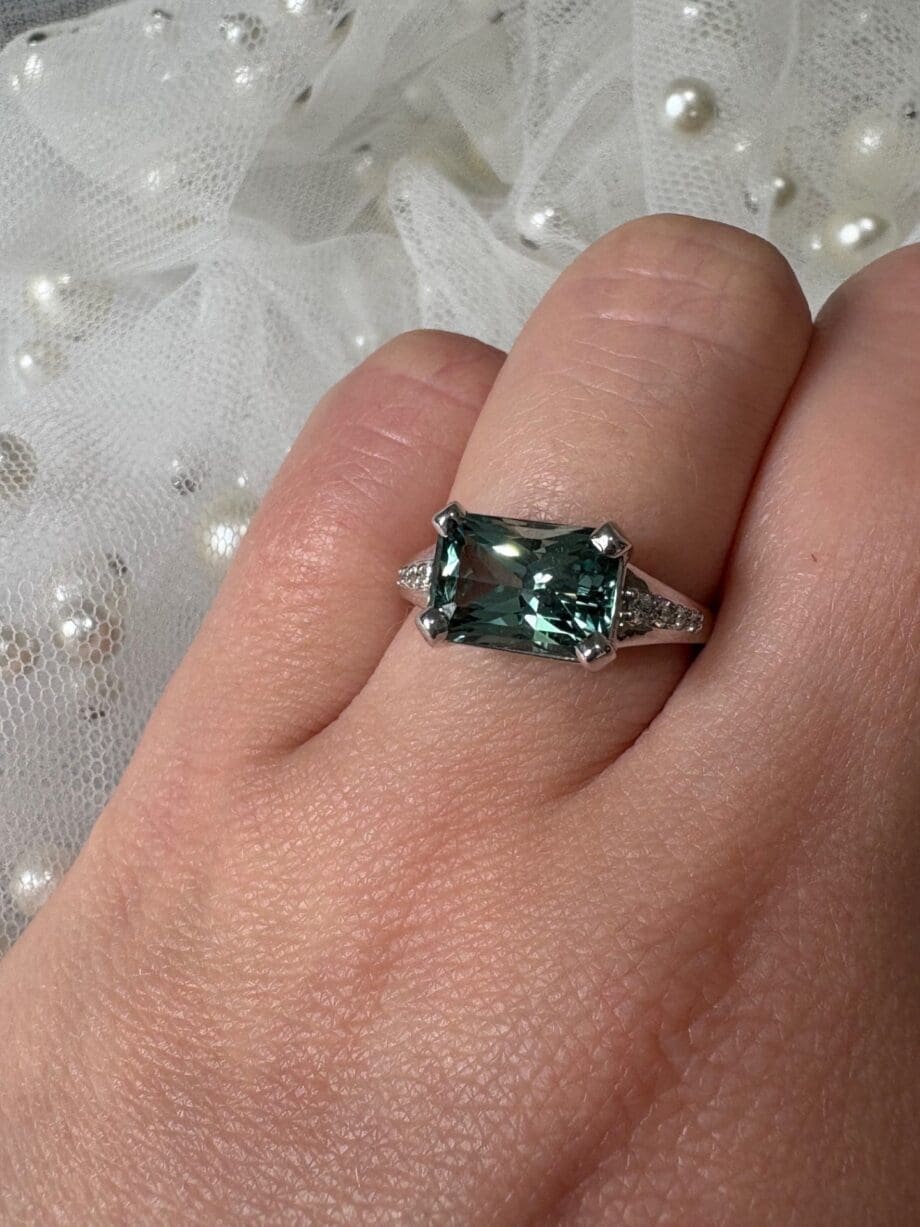 Maine Tourmaline & Diamond New Horizon Ring