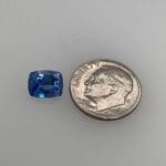 Rectangular Cushion Blue Sapphire 2.38ct 270-1386 loose with dime for scale