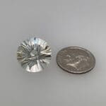 Quartz star cut table facets - Clear 270-1277 loose with dime for scale