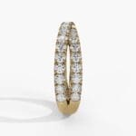 Diamond Criss-Cross Band 14k yellow gold side view