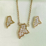 Maine State Diamond Jewelry Set