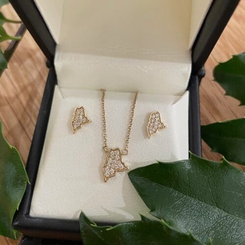 Maine state diamond jewelry