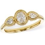 D6076 Oval and Pear Diamond Engagement Ring
