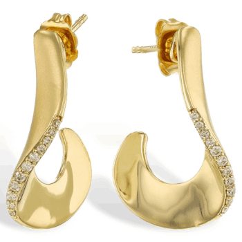 E2229 Twisted Teardrop Hoop Earrings