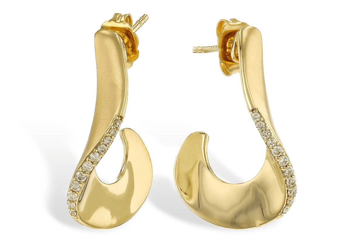 E2229 Twisted Teardrop Hoop Earrings