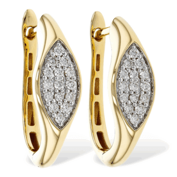 E2363 Diamond Pave Marquis Earrings