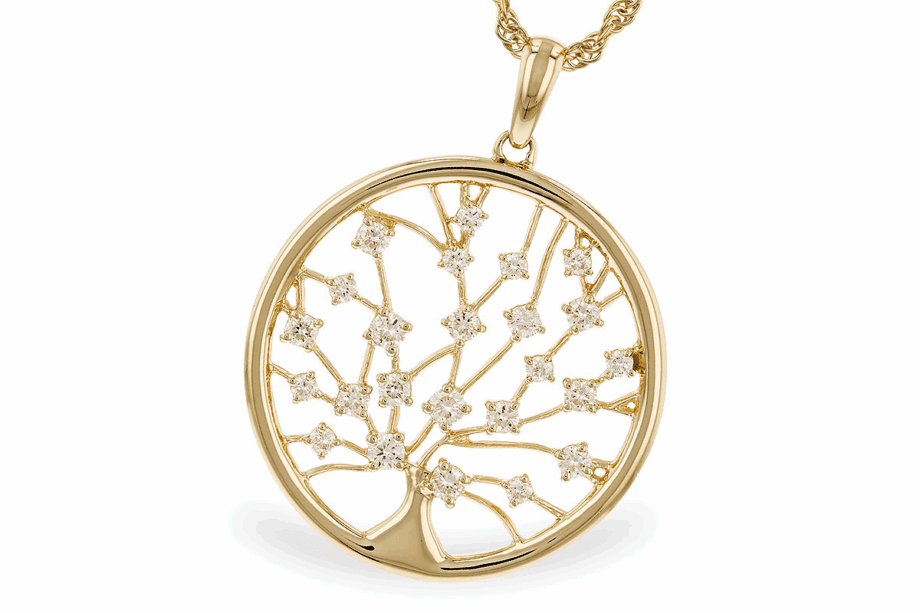 N8438 Diamond Tree of Life Necklace