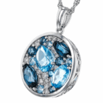 N8640 Mixed Blue Topaz Disc Side