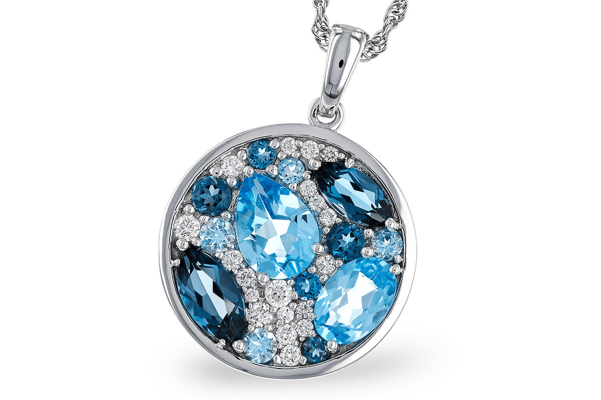 N8640 Mixed Blue Topaz Disc