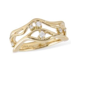 W2185 Freeform Diamond Ring
