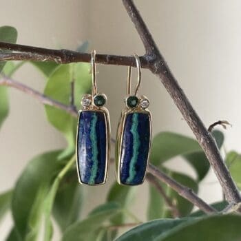 Yellow gold Amali earrings with diamond accents