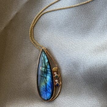 Free Form necklace crafted in 14K yellow gold