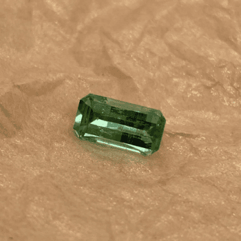 3.28 carat Maine green tourmaline with opposed bar cut