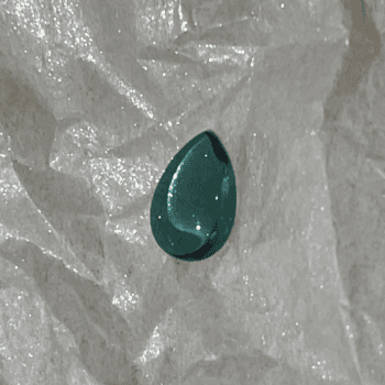 Pear shaped green tourmaline cabochon 1.26 carats 9x6mm